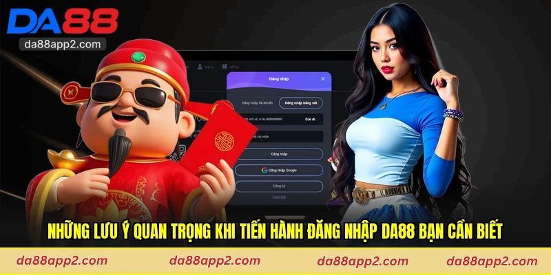 Những lưu ý quan trọng khi tiến hành đăng nhập Da88 bạn cần biết